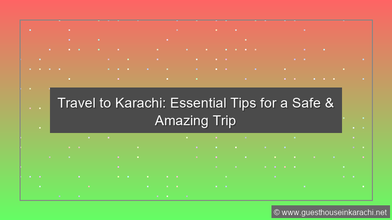 Travel Advice Karachi